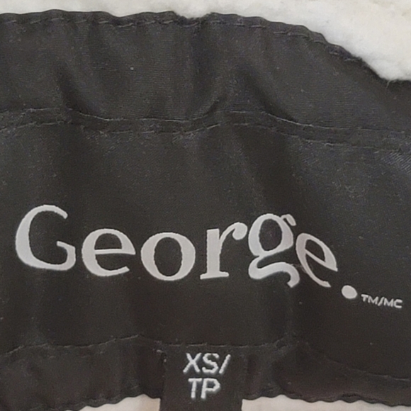 ❄️𝅺GEORGE Quilted Puffer Sherpa Hooded Winter Jacket in Black Size XS - Picture 11 of 11